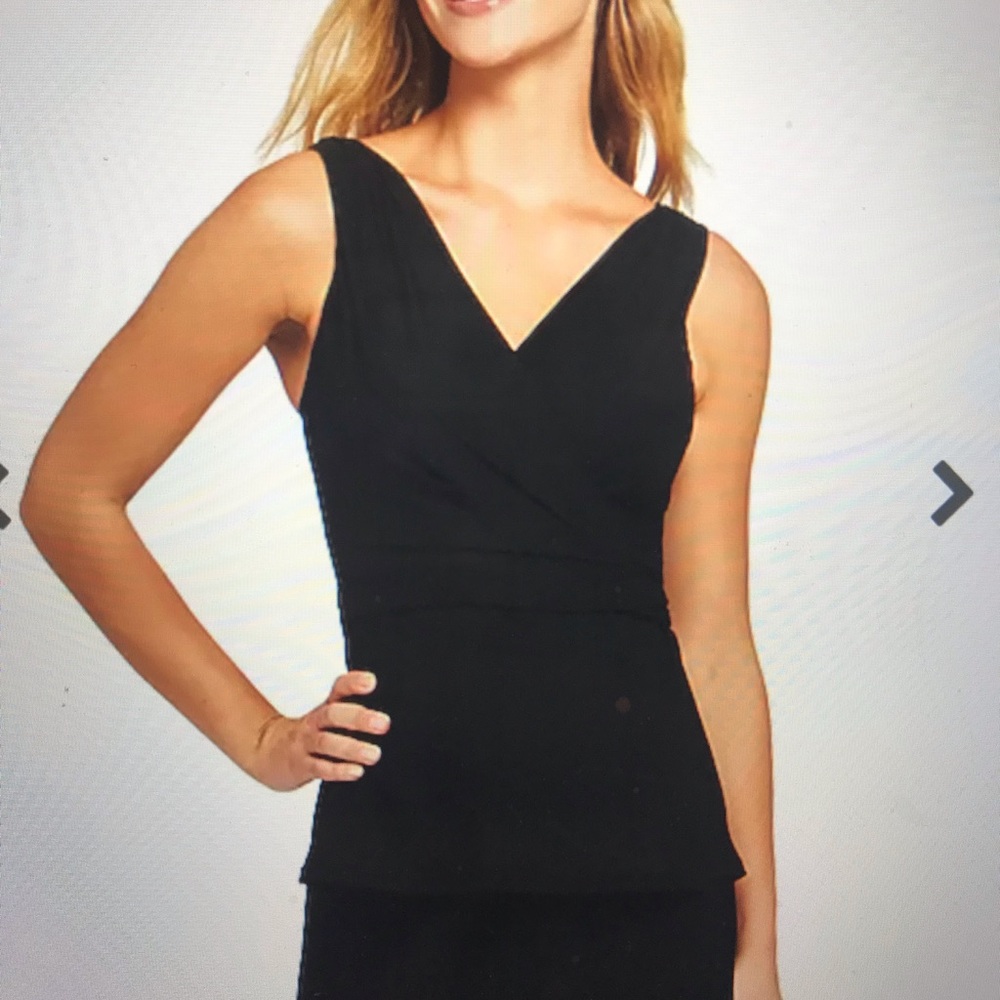Lands End D-cup Slender Surplice Tankini Swimsuit